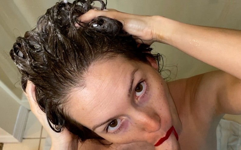 Dry Hair Shampoo POV Blowjob Cumshot